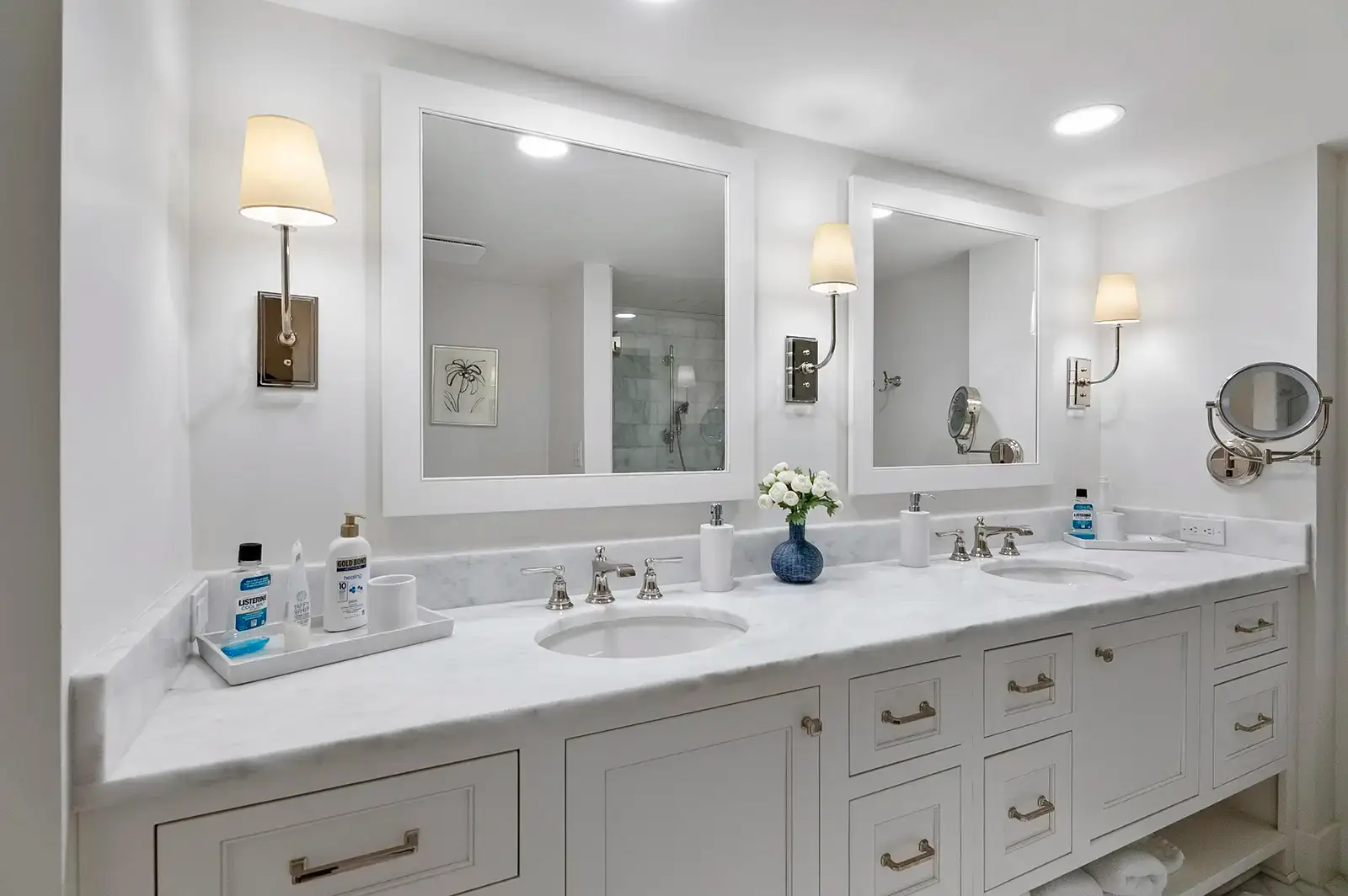 Bathroom vanity in the master bathroom of our Ormond Beach condo renovation