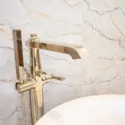 Close-up of tub fixture