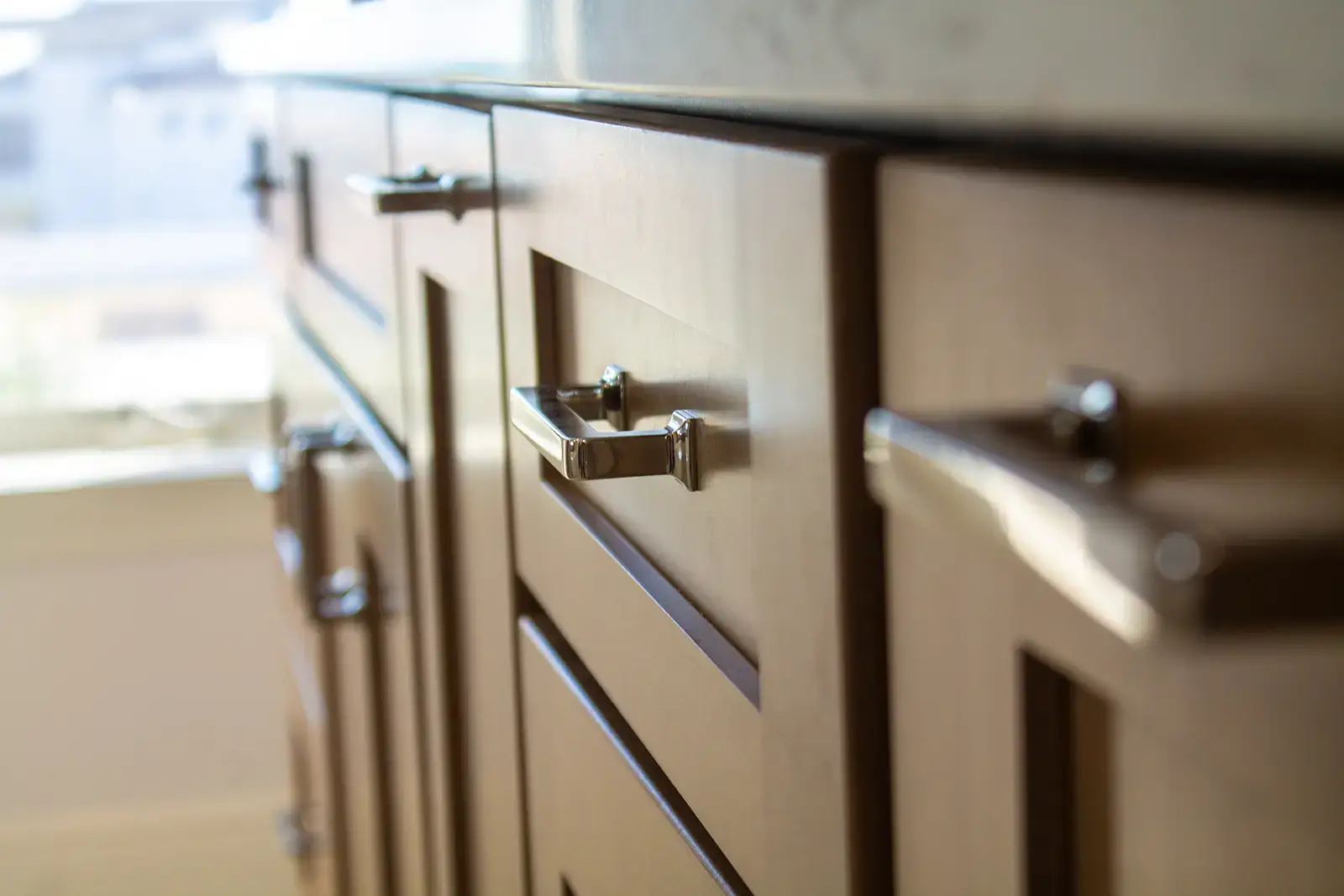 Double vanity in remodeled bathroom