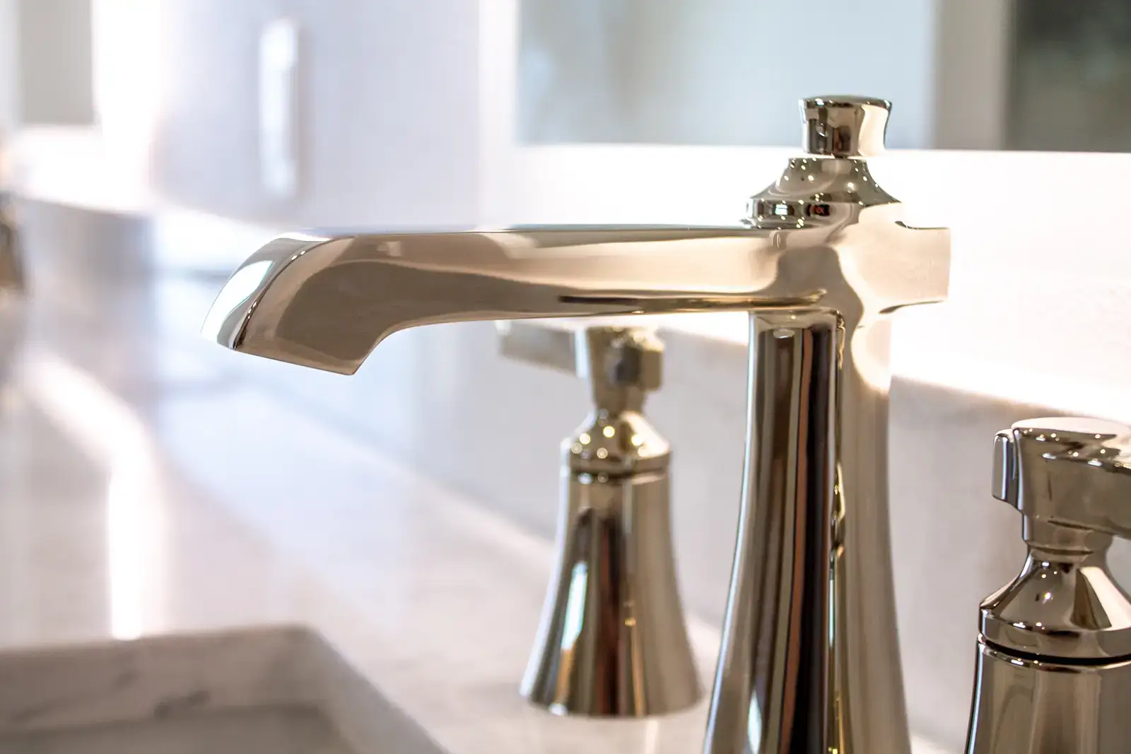 Close-up of double vanity fixtures