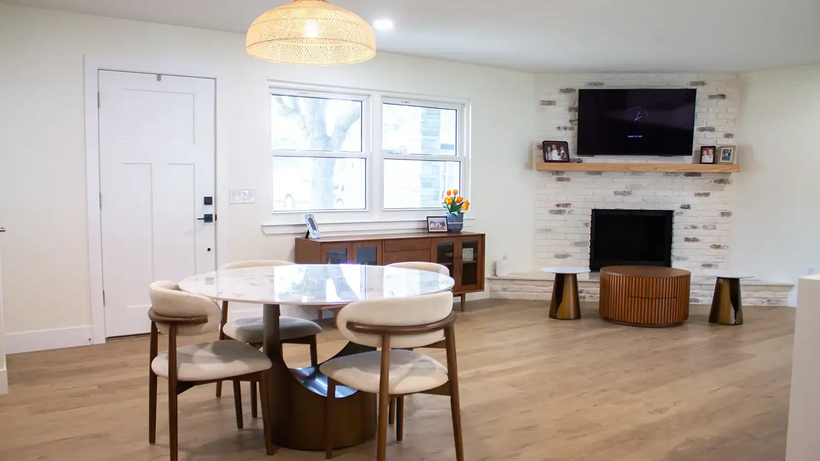 Open concept living area renovation in Bunnell Florida by Crest Residential Construction